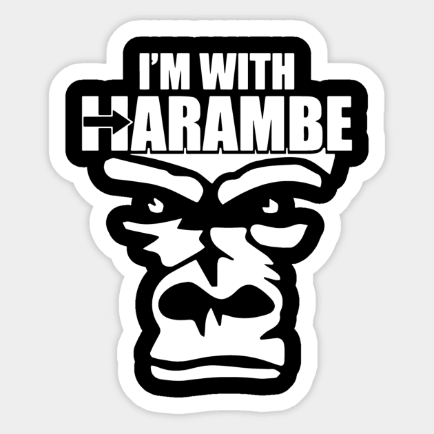 Harambe Gorilla Sticker by HeriBJ